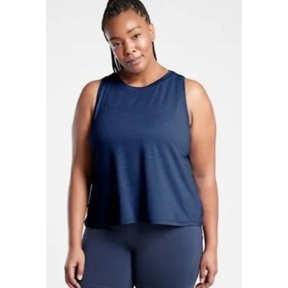 ATHLETA UPTEMPO ll TANK **LOT OF 2** SIZE 3X NWT NAVY AND PLUM ATHLEISURE - Picture 5 of 15